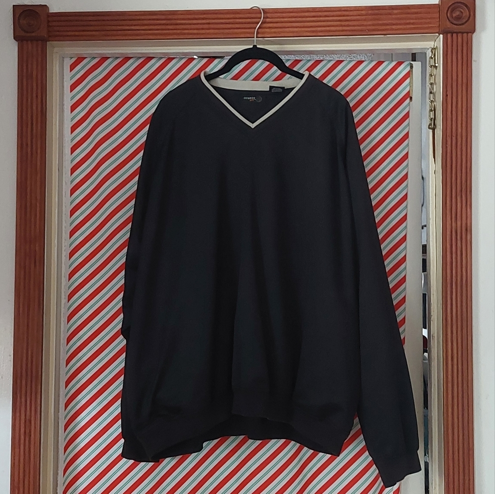 George Golf 2XL Men's Black V-Neck Sweater